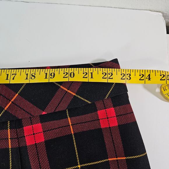 Womens Torrid Betsey Johnson Mini Luxe Ponte Skirt red Plaid Size 3 3X 22-24 NWT - Picture 10 of 14